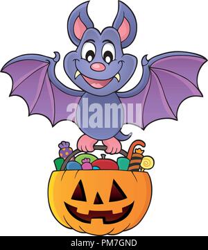 Halloween bat Thema Bild 1-eps 10 Vector Illustration. Stock Vektor