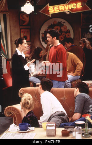 Szenenfoto aus "Freunde" Episode: Das mit Frank jr. Isabella Rossellini, David Schwimmer © 1997 Warner Datei Referenz # 31013331 THA nur für redaktionelle Verwendung - Alle Rechte vorbehalten Stockfoto