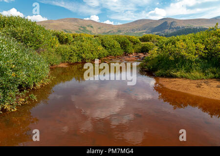 Georgetown, Colorado - ein Strom in den Rocky Mountains bei Guanella, unter 14,060 Fuß - Mt. Bierstadt in der Mt. Evans Wilderness Area. Stockfoto