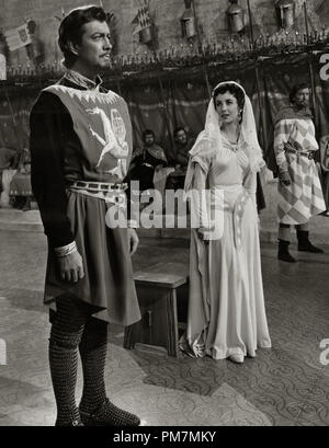 Robert Taylor und Elizabeth Taylor, 'Ivanhoe' 1952 MGM Datei Referenz # 31202 391 THA Stockfoto