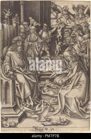 Der Unschuldigen. Vom: C. 1490/1500. Medium: Gravur. Museum: Nationalgalerie, Washington DC. Autor: Israhel van Meckenem nach Hans Holbein der Ältere. Stockfoto