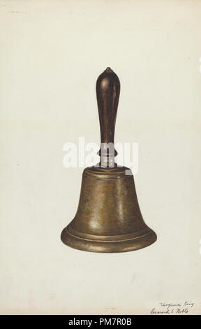 Der Stadtausrufer Bell. Stand: 1935/1942. Maße: gesamt: 35,6 x 22,8 cm (14 x 9 in.). Medium: Aquarell, Graphit und Feder und Tinte auf Papier. Museum: Nationalgalerie, Washington DC. Autor: Raymond E. Edel. Stockfoto