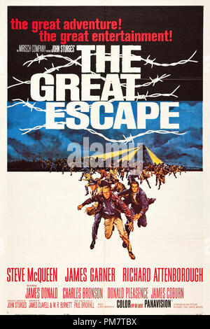 Steve McQueen "Die Große Flucht" 1963 UA Poster Datei Referenz # 31386 635 THA Stockfoto