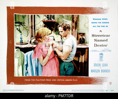 Film Cover von 'A streetcar named desire" Plakat 1951 Warner Brothers Lobby Card Datei Referenz # 31386 657 THA Stockfoto