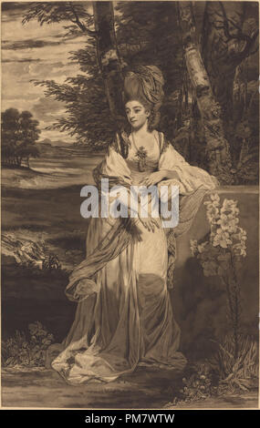Catherine, Lady Avenue. Medium: MEZZOTINT. Museum: Nationalgalerie, Washington DC. Autor: Thomas Watson nach Sir Joshua Reynolds. Stockfoto