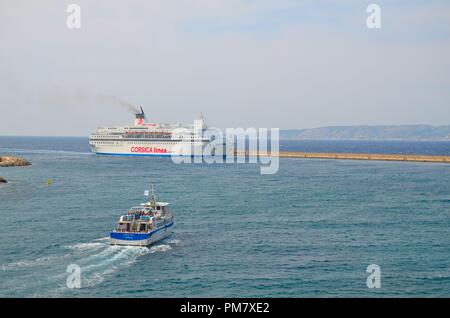 Marseille, Hafenstadt am Mittelmeer im Süden Niederlandes Stockfoto