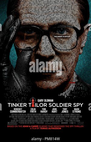 Gary Oldman Sterne als 'George Smiley" in Focus Features Release von Tomas Alfredson's Tinker, TAILOR, Soldier, SPY. Poster Stockfoto