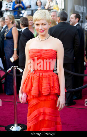 Michelle Williams, Oscar-nominiert für die Leistung von einer Schauspielerin in einer Hauptrolle, kommt für die 84. jährlichen Academy Awards aus Hollywood, CA Februar 26, 2012. Stockfoto