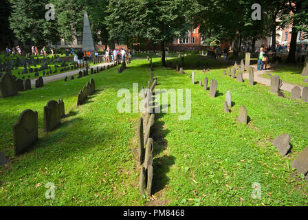Getreidespeicher begraben in Boston, Suffolk County, Massachusetts, USA Stockfoto