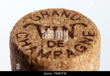 Grand Vin de Champagne Cork Stockfoto