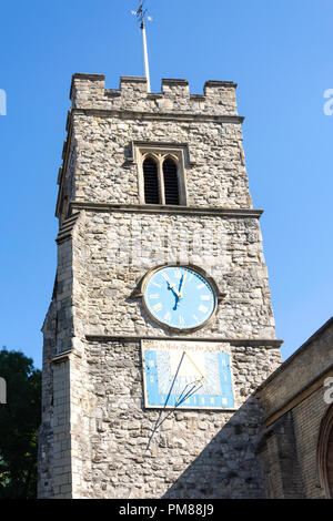 St Mary's Church, Putney High Street, in Putney, London Borough der Wandsworth, Greater London, England, Vereinigtes Königreich Stockfoto