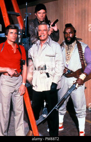 Studio Werbung immer noch von der "A-Team", Dirk Benedict, Dwight Schultz, George Peppard, Herr T 1984 Alle Rechte vorbehalten Datei Referenz # 31706120 THA für die redaktionelle Nutzung nur Stockfoto