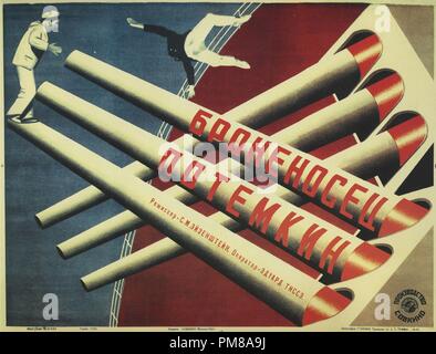 Studio Werbung: "Panzerkreuzer Potemkin", 1925 Russische Poster Datei Referenz # 31780 591 Stockfoto