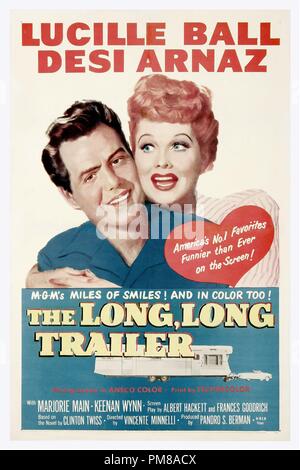 Studio Werbung: "Die langen, langen Trailer', 1953 Metro-Goldwyn-Mayer Poster Lucille Ball, Desi Arnaz Datei Referenz # 31780 673 Stockfoto
