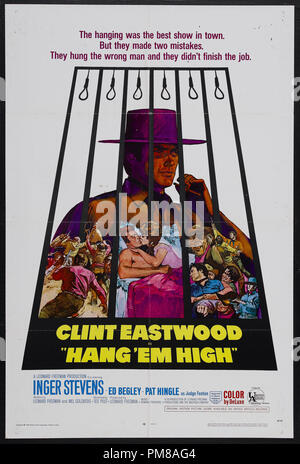 Studio Werbung: "Hang'em High', 1968 United Artists Poster Clint Eastwood, Inger Stevens, Ed Begley Datei Referenz # 31780 741 Stockfoto