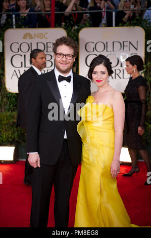 Seth Rogen und Gäste nehmen an der 69. jährlichen Golden Globes Awards im Beverly Hilton in Beverly Hills, CA am Sonntag, den 15. Januar 2012. Stockfoto