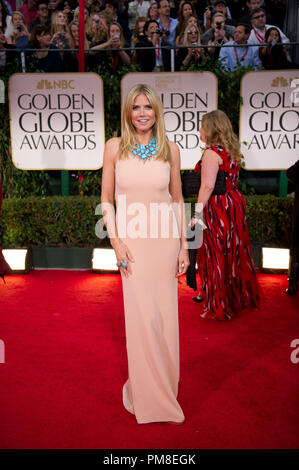 Heidi Klum nimmt an der 69. jährlichen Golden Globe Awards im Beverly Hilton in Beverly Hills, CA am Sonntag, den 15. Januar 2012. Stockfoto