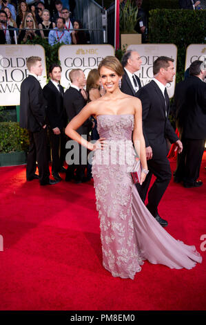 Jessica Alba besucht die 69. jährliche Golden Globe Awards im Beverly Hilton in Beverly Hills, CA am Sonntag, den 15. Januar 2012. Stockfoto