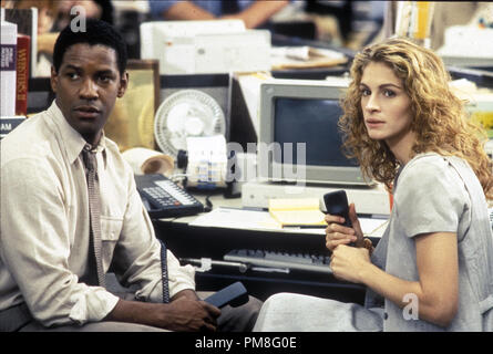 Film Still / Werbung immer noch von "The Pelican Brief" Denzel Washington, Julia Roberts © 1993 Warner Foto: Ken Regan Datei Referenz # 31371069 THA nur für redaktionelle Verwendung Alle Rechte vorbehalten Stockfoto