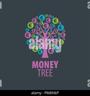 Logo Money Tree Stock Vektor