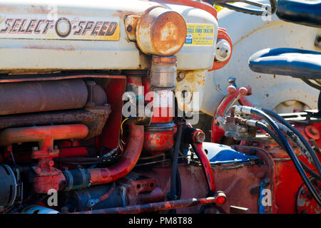 Vintage Ford Motor Nahaufnahme. Stockfoto
