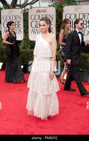 Amanda Peet besucht die 69. jährliche Golden Globes Awards im Beverly Hilton in Beverly Hills, CA am Sonntag, den 15. Januar 2012. Stockfoto