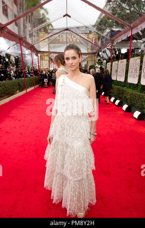 Amanda Peet besucht die 69. jährliche Golden Globes Awards im Beverly Hotel in Beverly Hills, CA am Sonntag, den 15. Januar 2012. Stockfoto