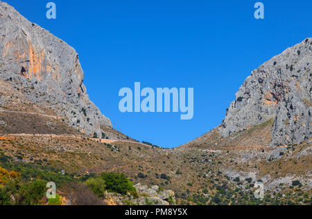 El Boquete de Zafarraya, ein Berg der Cordillera Penibética, in der Sierra de Alhama befindet, zwischen den Provinzen von Málaga und Granada Stockfoto