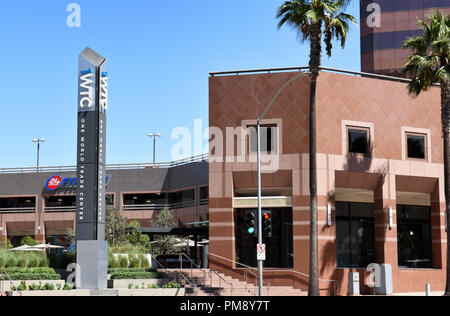 LONG BEACH, CALIF-Sept 10, 2018: Das One World Trade Center, ein 27stöckiges Bürogebäude in 1989 abgeschlossen, ist das höchste Gebäude in Long Beach. Stockfoto