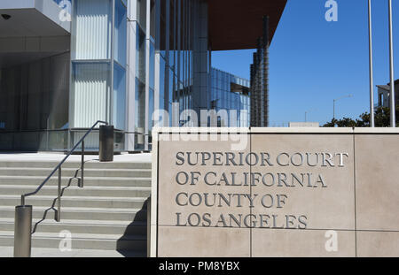 LONG BEACH, CALIF-Sept 10, 2018: Der Gouverneur George Deukmejian Gerichtsgebäude unterzeichnen einen Teil des südlichen Bezirk von Los Angeles. Stockfoto