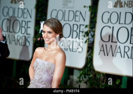 Jessica Alba besucht die 69. jährliche Golden Globes Awards im Beverly Hilton in Beverly Hills, CA am Sonntag, den 15. Januar 2012. Stockfoto