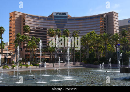 LONG BEACH, CALIF-Sept 10, 2018: The Westin Long Beach. Auf dem Ocean Blvd. Mit einfachen Zugang zum Kongresszentrum, Aquarium, Darstellende Kunst Stockfoto