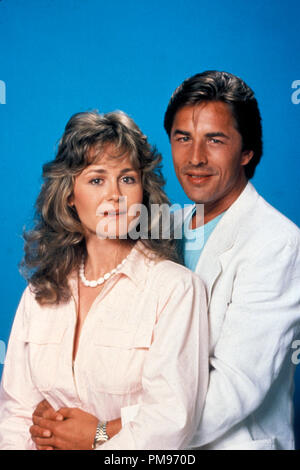 Studio Werbung noch von 'Miami Vice' Belinda Montgomery, Don Johnson ca. 1985 Stockfoto