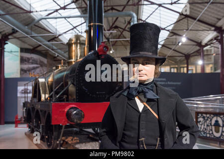 Brunel bei Dampfmaschinen, Great Western Railway Museum, Swindon, Großbritannien Stockfoto