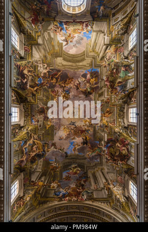 Trompe-l'oeil-Decke, Chiesa di Sant'Ignazio di Loyola in Campo Marzio, Rom, Italien Stockfoto