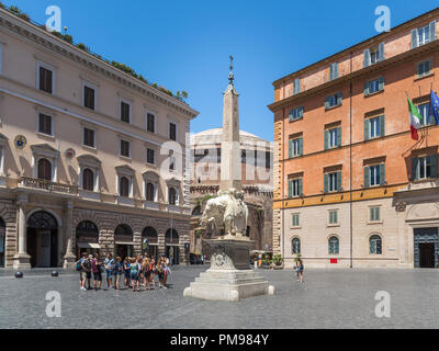 Elefanten und Obelisk Skulptur von Bernini, Rom, Italien Stockfoto