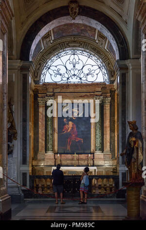 Contarelli Kapelle Altar, Chiesa di San Luigi dei Francesi, Rom, Italien Stockfoto