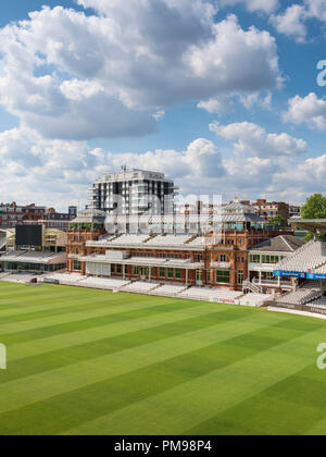 Viktorianische Pavillion, den Lords Cricket Ground, London, UK Stockfoto