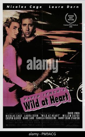 Studio Werbung: "Wild at Heart" 1990 Samuel Goldwyn Company Poster Nicolas Cage, Laura Dern Datei Referenz # 31955 024 THA Stockfoto