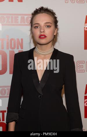 New York, NY, USA. 17 Sep, 2018. Odessa Junge in der Ankunftshalle für ERMORDUNG NATION Screening, Metrograph, New York, NY 17. September 2018. Credit: Jason Smith/Everett Collection/Alamy leben Nachrichten Stockfoto