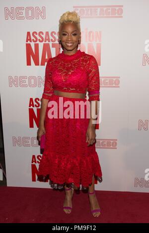 New York, NY, USA. 17 Sep, 2018. Anika Noni Rose in der Ankunftshalle für ERMORDUNG NATION Screening, Metrograph, New York, NY 17. September 2018. Credit: Jason Smith/Everett Collection/Alamy leben Nachrichten Stockfoto