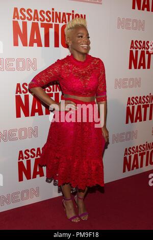 New York, NY, USA. 17 Sep, 2018. Anika Noni Rose in der Ankunftshalle für ERMORDUNG NATION Screening, Metrograph, New York, NY 17. September 2018. Credit: Jason Smith/Everett Collection/Alamy leben Nachrichten Stockfoto