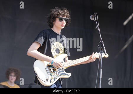 Chicago, Illinois, USA. 16 Sep, 2018. FINN WOLFHARD von Calpurnia während Riot Fest am Douglas Park in Chicago, Illinois Credit: Daniel DeSlover/ZUMA Draht/Alamy leben Nachrichten Stockfoto