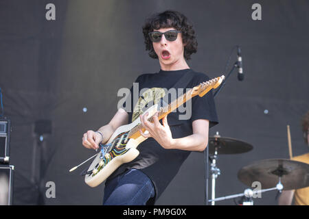 Chicago, Illinois, USA. 16 Sep, 2018. FINN WOLFHARD von Calpurnia während Riot Fest am Douglas Park in Chicago, Illinois Credit: Daniel DeSlover/ZUMA Draht/Alamy leben Nachrichten Stockfoto