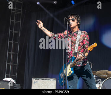 Chicago, Illinois, USA. 16 Sep, 2018. JOHNNY MARR während Riot Fest am Douglas Park in Chicago, Illinois Credit: Daniel DeSlover/ZUMA Draht/Alamy leben Nachrichten Stockfoto