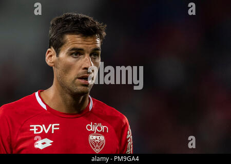 Yoann Gourcuff (Dijon) während der französischen Ligue 1' Match zwischen Dijon 1-3 Angers an Gaston-Gerard Stadion am 15. September 2018 in Dijon, Frankreich Credit: Maurizio Borsari/LBA/Alamy leben Nachrichten Stockfoto