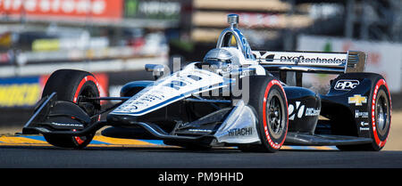 Sonoma, Ca, USA. 16 Sep, 2018. A: Team Penske Fahrer Simon Pagenaud (22) von Frankreich nehmen Sie Platz 4 Während der GoPro Grand Prix von Sonoma Verizon Indycar Meisterschaft an der Sonoma Raceway Sonoma, Ca Thurman James/CSM/Alamy leben Nachrichten Stockfoto