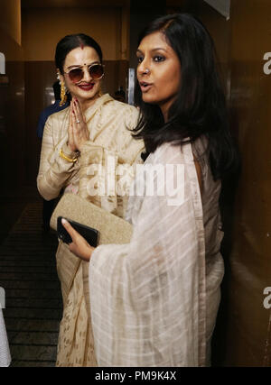 Mumbai, Indien. 17. Sep 2018. Rekha und Nandita Das während der sondervorführung des Films "anto' an PVR Juhu in Mumbai am 17. Sep 2018. Foto von Prordip Guha Credit: prodip Guha/Alamy leben Nachrichten Stockfoto