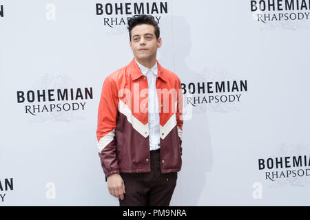 Rom, Italien. 18. Sep 2018. Rami Malek die Teilnahme am Fotoshooting von Bohemian Rhapsody im Hotel De Russie in Rom Credit: Silvia Gerbino/Alamy leben Nachrichten Stockfoto