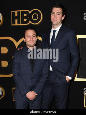 September 17, 2018 - West Hollywood, CA, USA - 17. September 2018 - West Hollywood, Kalifornien - Kieran Culkin, Nicholas Braun. 2018 HBO Emmy Partei hielt im Pacific Design Center. Photo Credit: Birdie Thompson/AdMedia (Credit Bild: © Birdie Thompson/AdMedia über ZUMA Draht) Stockfoto